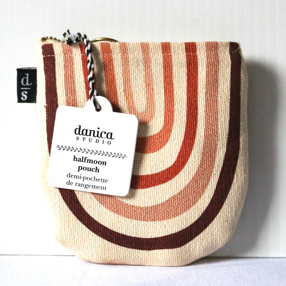 NWT DANICA STUDIO Halfmoon Pouch Solstice Coin Purse 100% Cotton